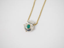 Load image into Gallery viewer, Bulla Amulet with Emerald
