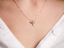 Load image into Gallery viewer, Gold Shark Tooth Pendant
