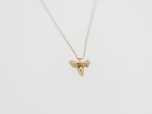 Load image into Gallery viewer, Gold Shark Tooth Pendant

